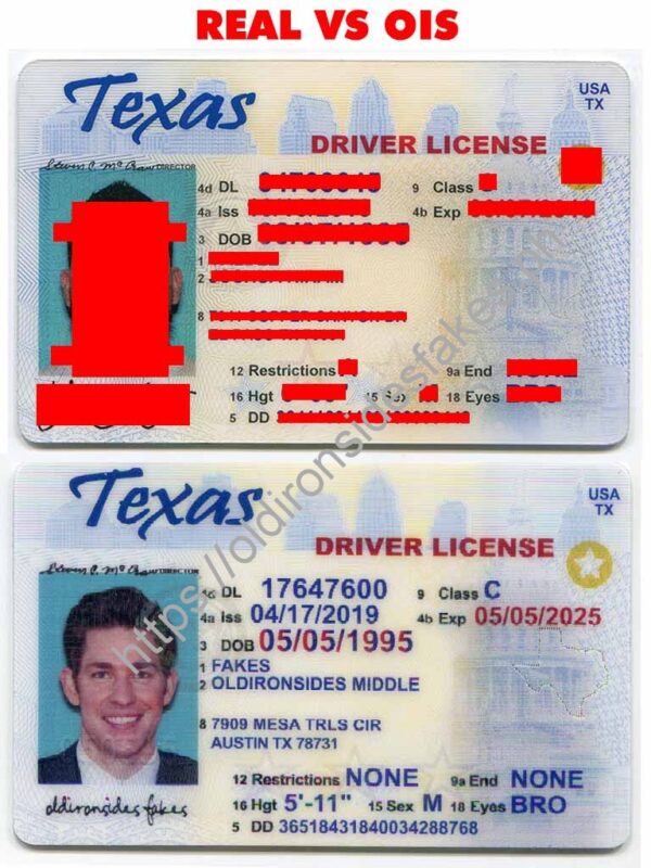 OldIronsidesFakes PH - Texas Driver License(Old TX O21)
