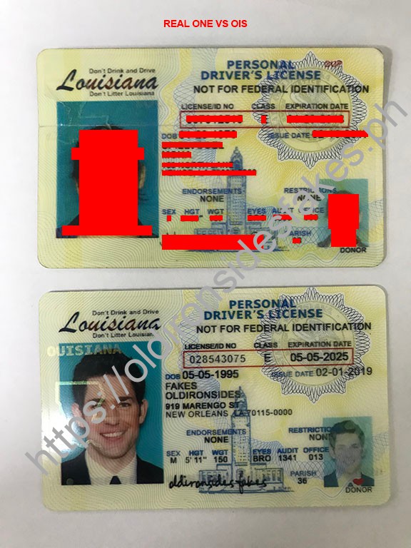 Louisiana Driver License (LA) - OldIronsidesFakes PH