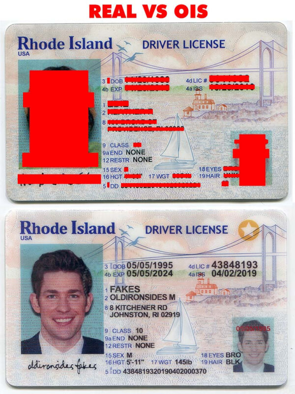 OldIronsidesFakes PH - Rhode Island Driver License(New RI)